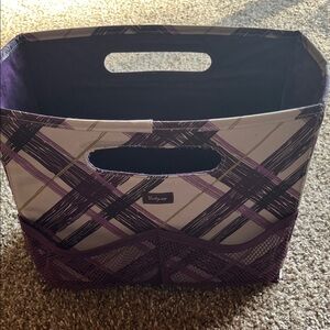 Thirty-One Purple and White Checkered file holder  Tote